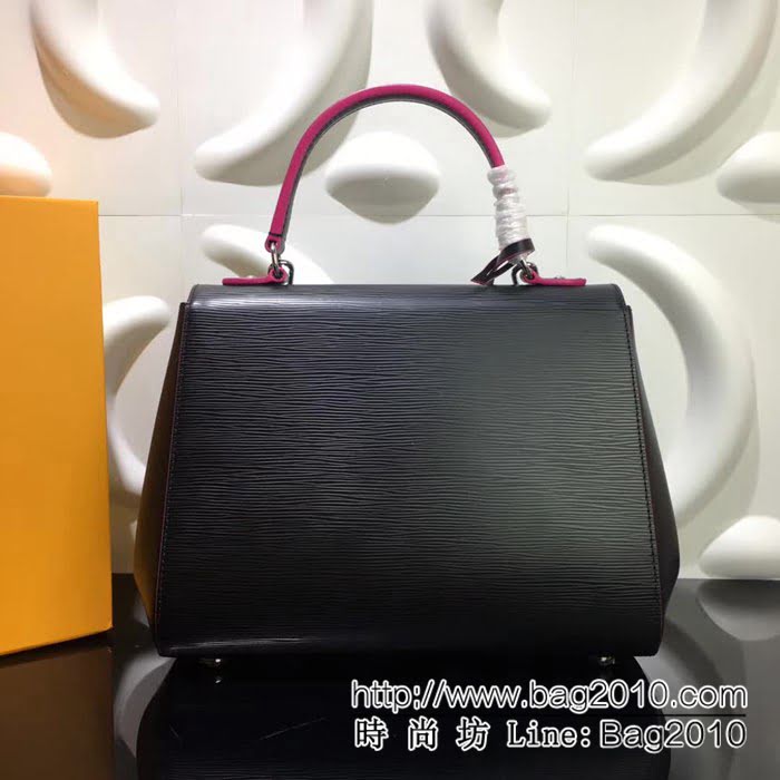 路易威登LV頂級原單 M41302黑皮紅裏 CLUNY MM 中號手袋 YDH1333